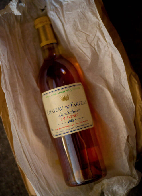 Chateau　De　Fargues　Sauternes　1985（シャトー　ファルグ　ソーテルヌ　1985ヴィンテージ）【SOLD　OUT】