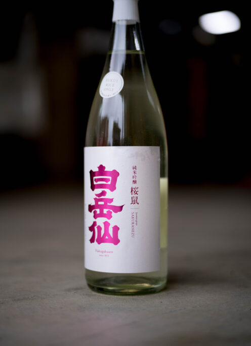 春の陽気と爽やかな風を感じる清楚な味わい。「白岳仙　HAKUGAKUSEN　純米吟醸　＜桜鼠　SAKURANEZU＞　2023」入荷。